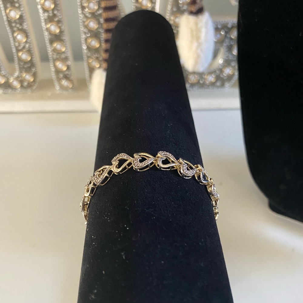 Sterling Silver Heart Bracelet View 2